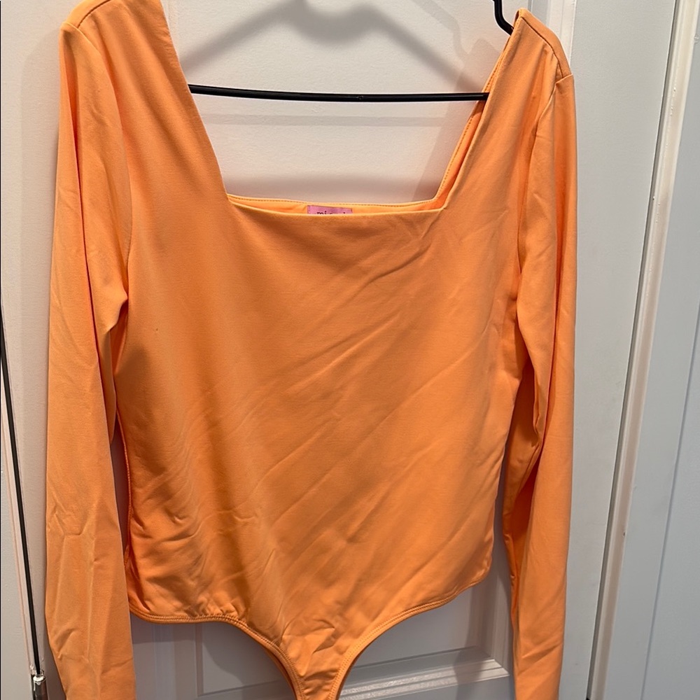 Orange Long Sleeve Bodysuit